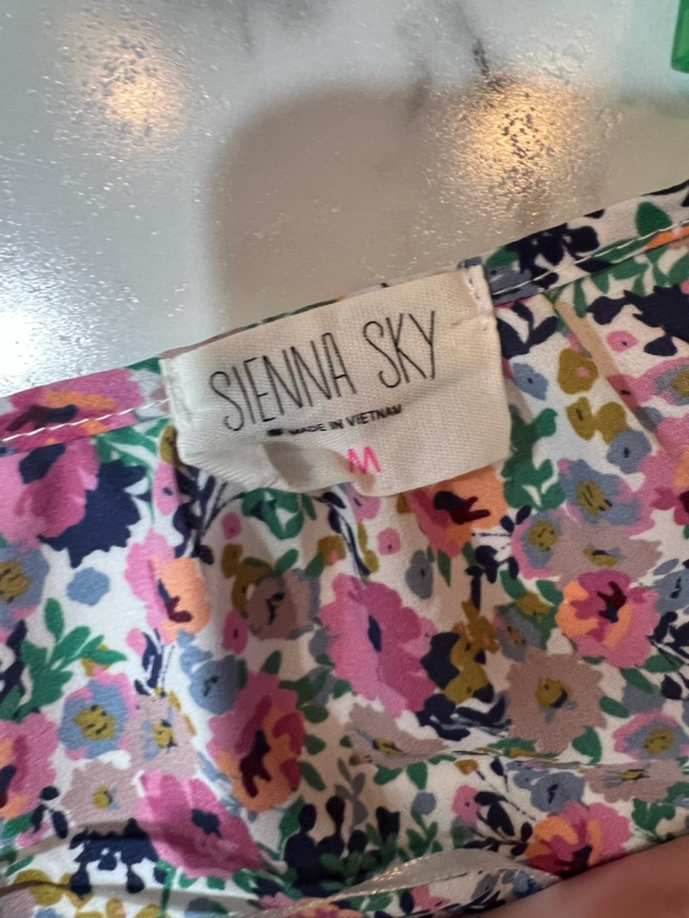 Sienna Sky Pink Floral Ruffled Waist Peplum Top - Picture 2 of 5